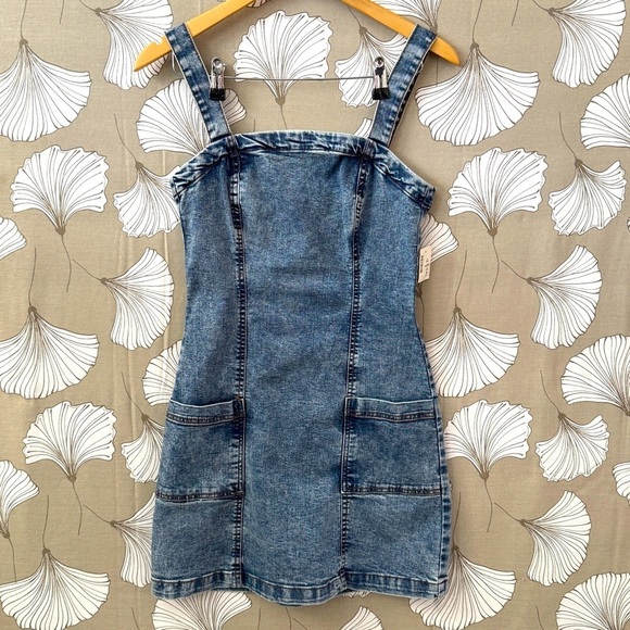 Aeropostle Denim Acid Washed Jean Dress Small - Picture 1 of 7